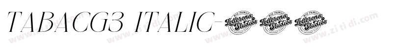TabacG3 Italic字体转换 TabacG3 Italic字体转换